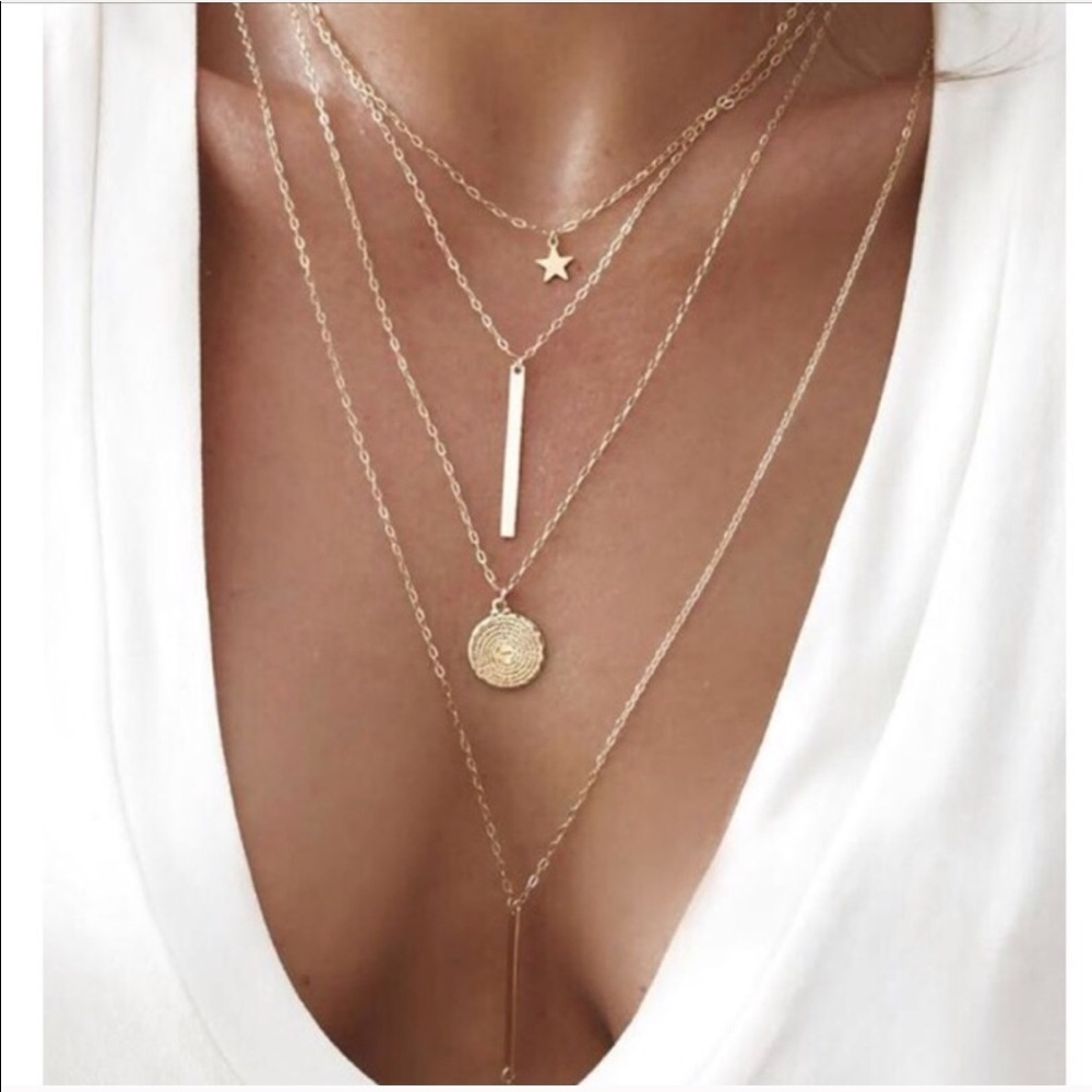Multi-strand, tiered necklace, perfect boho look! - Picture 2 of 3